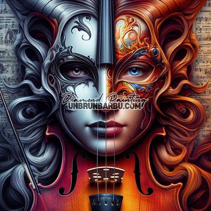 Les Cordes du Destin (100cm x 100cm) - UnBrunBarbu