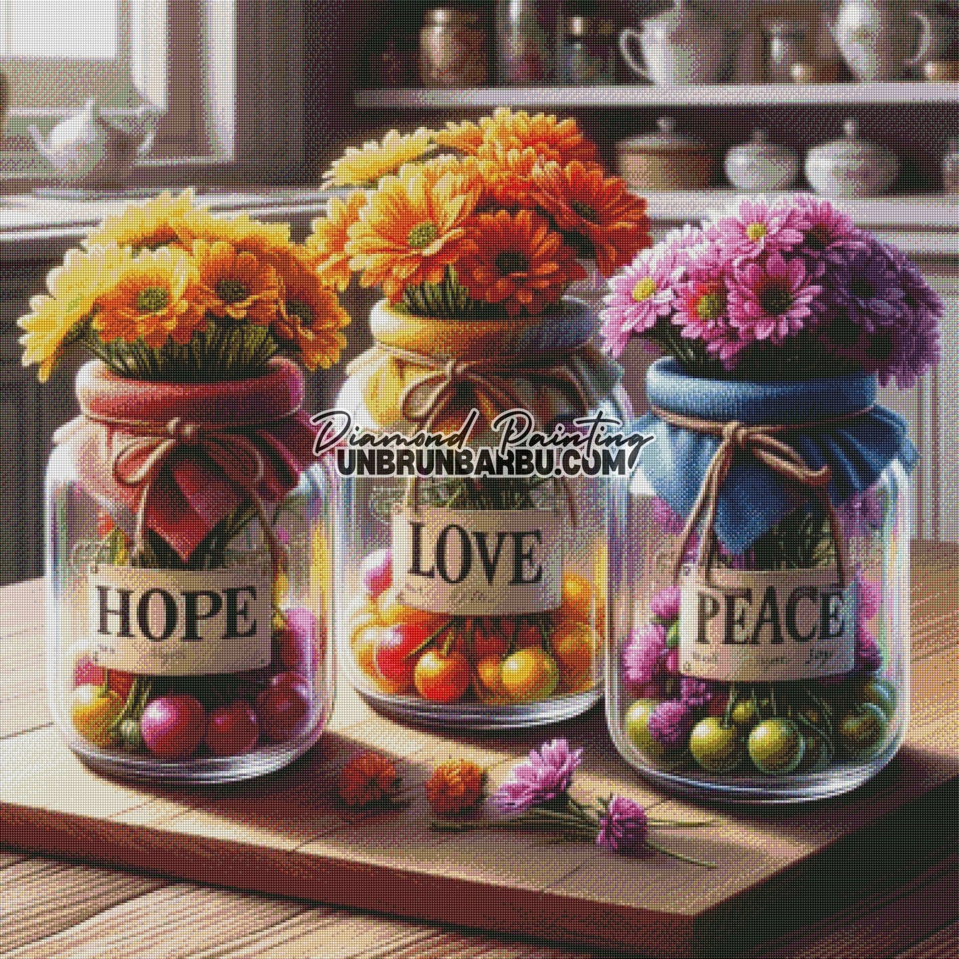 Les Pots de l'Inspiration (100cm x 100cm) - UnBrunBarbu