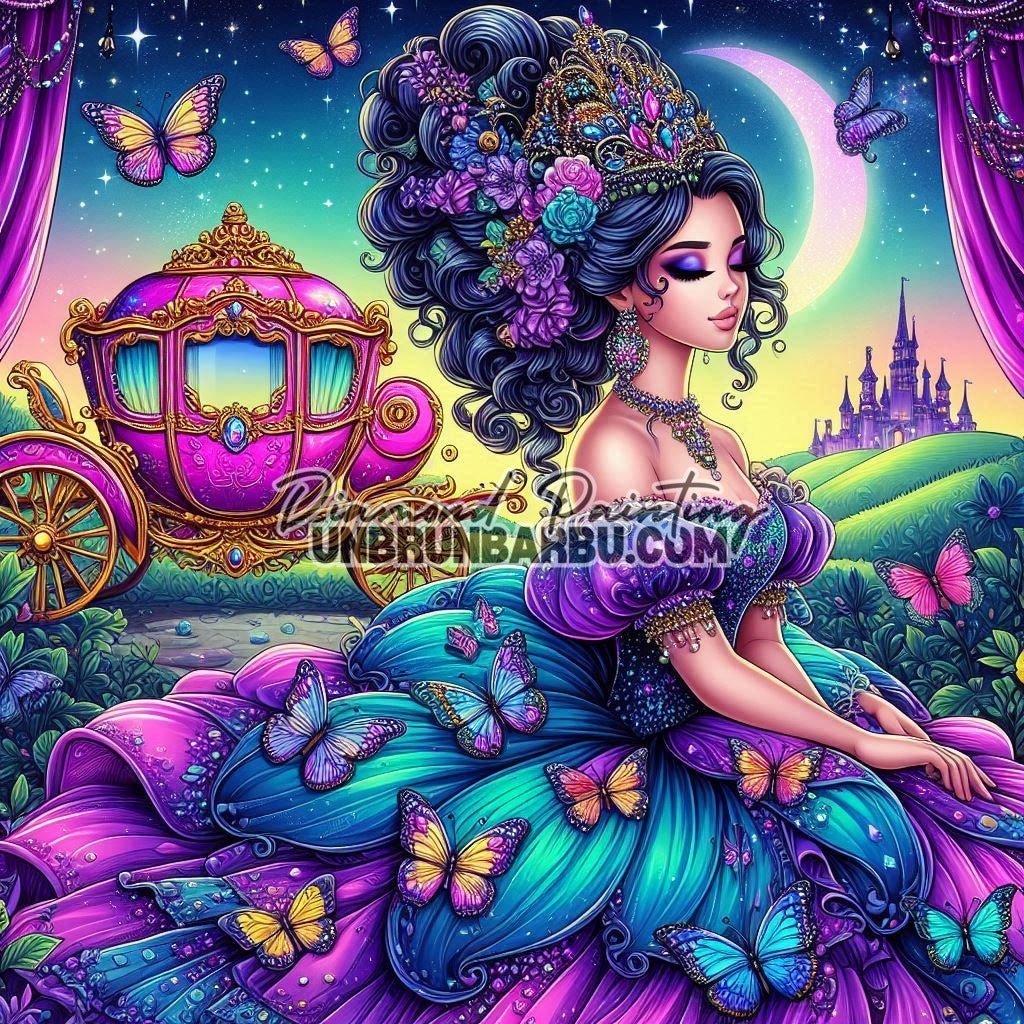 L’Heure où les Papillons Dansent (100cm x 100cm) - UnBrunBarbu