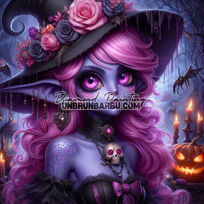 Lilith et le Grimoire Volé (100cm x 100cm) - UnBrunBarbu