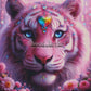 L’Oeil de Saphir du Tigre Pourpre (90cm x 90cm) - UnBrunBarbu