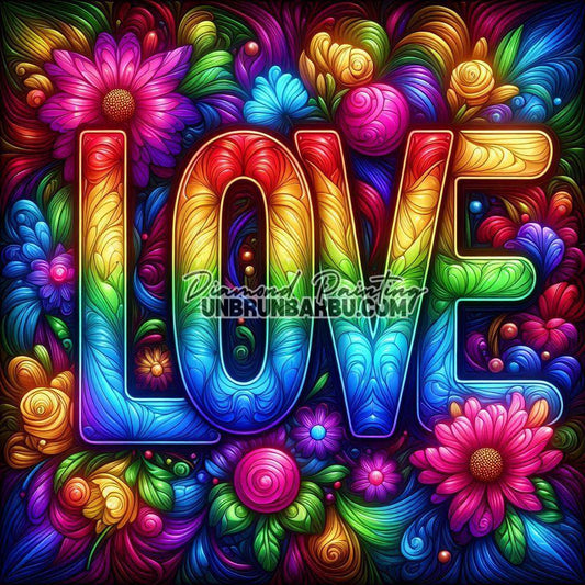 Love en Couleurs (70cm x 70cm) - UnBrunBarbu