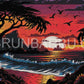Lueur sur les Montagnes Marines. (110cm x 62cm) - UnBrunBarbu