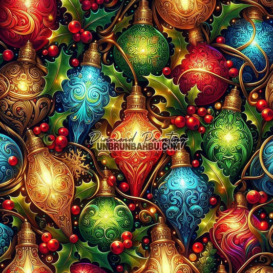Lumières Magiques de Noël (90cm x 90cm) - UnBrunBarbu