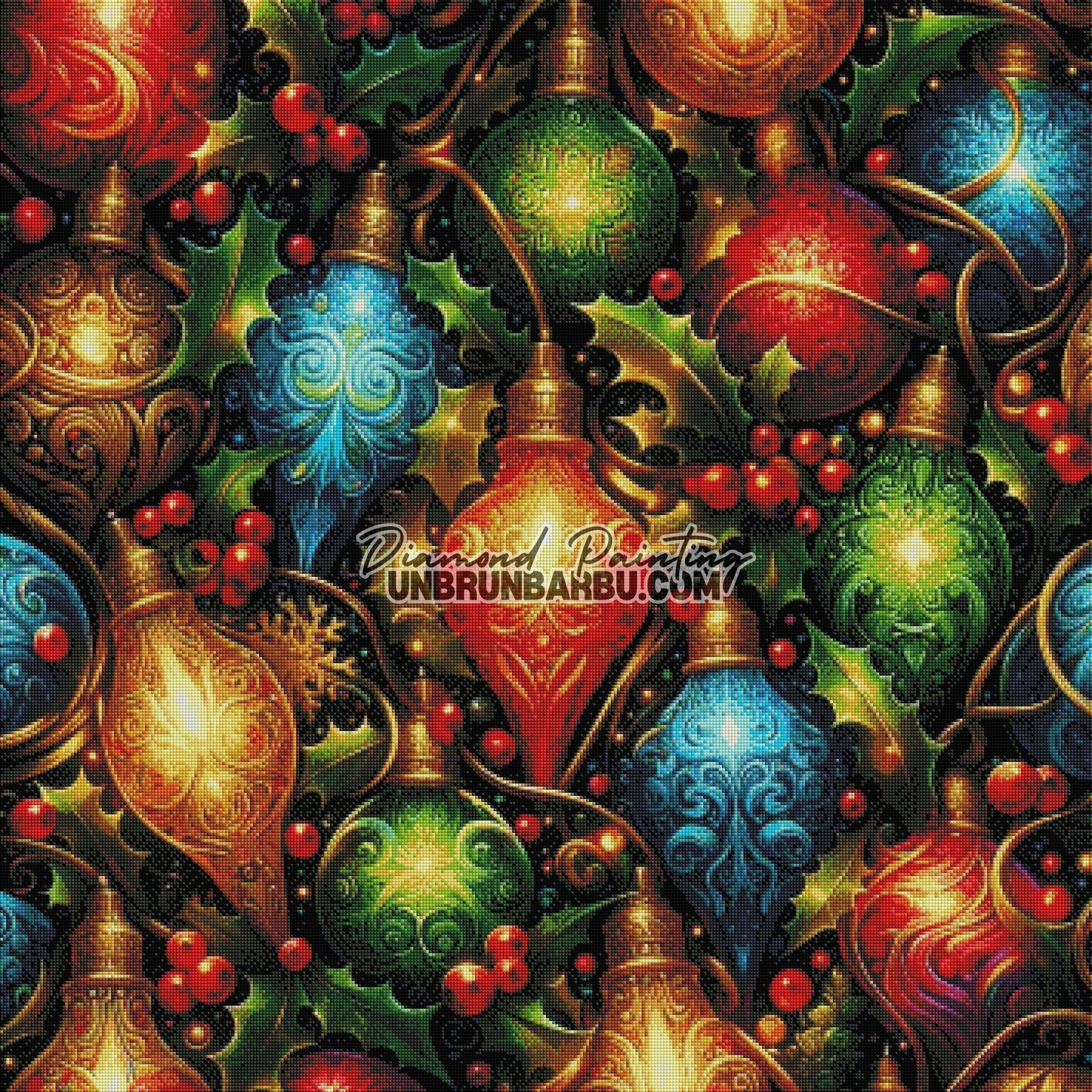 Lumières Magiques de Noël (90cm x 90cm) - UnBrunBarbu