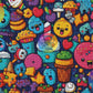 L’Univers Kawaii des Gourmands. (80cm x 55cm). - UnBrunBarbu