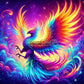 Magie du Phénix Multicolore (100cm x 100cm) - UnBrunBarbu