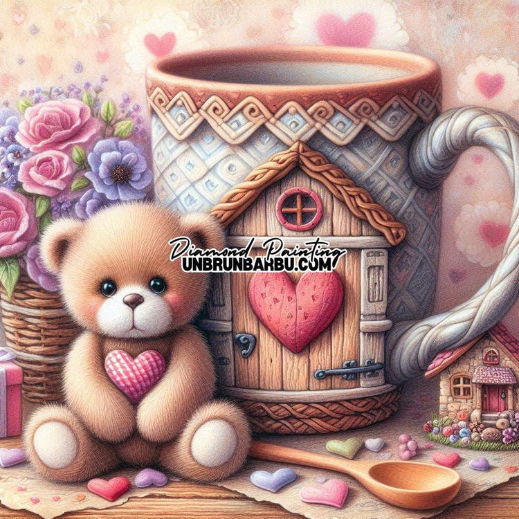 Maison-tasse et son Gardien câlin (90cm x 90cm)