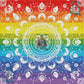 Mandala Blanc Émergeant de l’Éclat Multicolore. (80cm x 80cm). - UnBrunBarbu