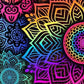 Mandala Infusé d’Arc - en - ciel. (30cm x 55cm). - UnBrunBarbu