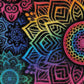 Mandala Infusé d’Arc - en - ciel. (30cm x 55cm). - UnBrunBarbu