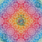 Mandala Magique Vibrant aux Couleurs d’Arc - en - Ciel. (80cm x 80cm). - UnBrunBarbu