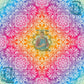 Mandala Magique Vibrant aux Couleurs d’Arc - en - Ciel. (80cm x 80cm). - UnBrunBarbu