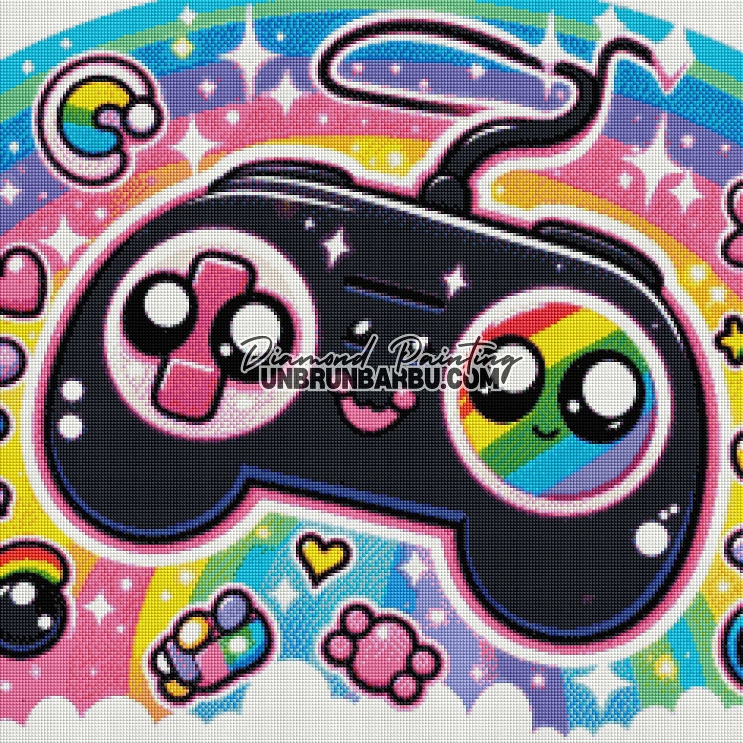 Manette Magique de l'Arc - en - Ciel (60cm x 60cm) - UnBrunBarbu