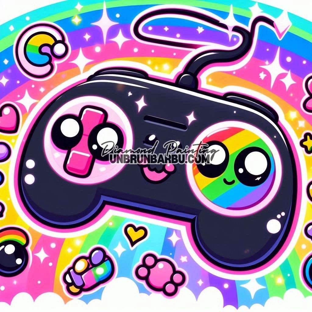 Manette Magique de l'Arc - en - Ciel (60cm x 60cm) - UnBrunBarbu