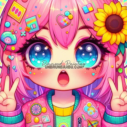 Melodie Kawaii (80cm x80cm) - UnBrunBarbu