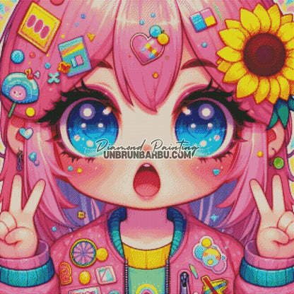 Melodie Kawaii (80cm x80cm) - UnBrunBarbu