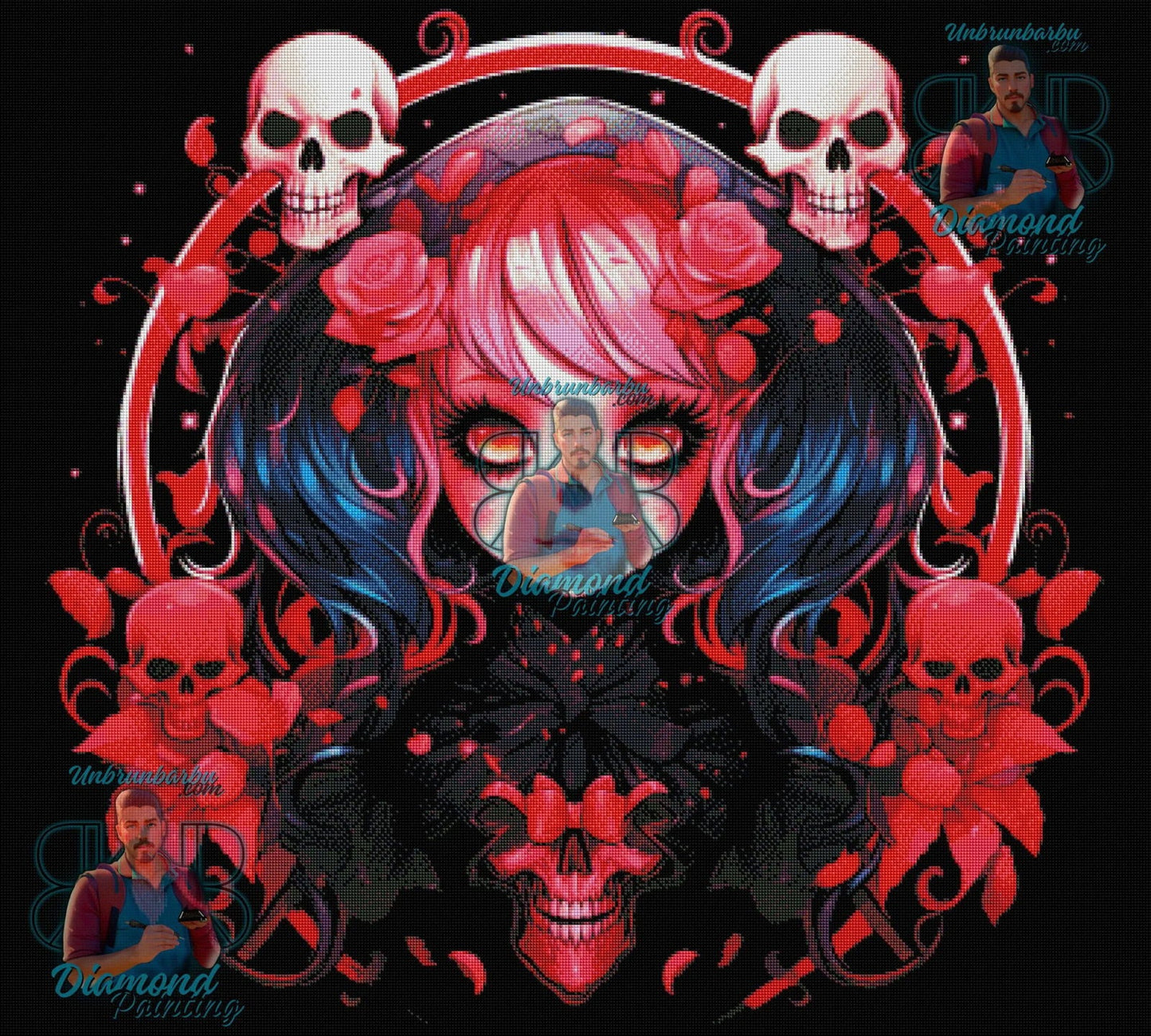 Mélodie Macabre. (100cm x 90cm). - UnBrunBarbu