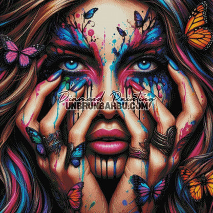 Métamorphose intérieure (90cm x 90cm) - UnBrunBarbu