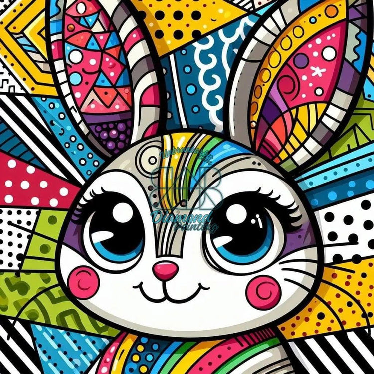 Mosaïque Lapine. (60cm x 60cm).