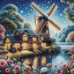 Moulin du Temps Perdu (100cm x 100cm) - UnBrunBarbu