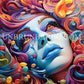 Multicolore aux Contours Éthérés. (40cm x 70cm) - UnBrunBarbu