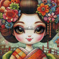 Murmures du Kimono (50cm x 80cm) - UnBrunBarbu