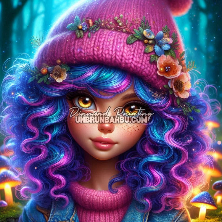 Muse des Bois Enchantés (100cm x 100cm) - UnBrunBarbu