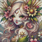 Muse Florale (80cm x 80cm) - UnBrunBarbu
