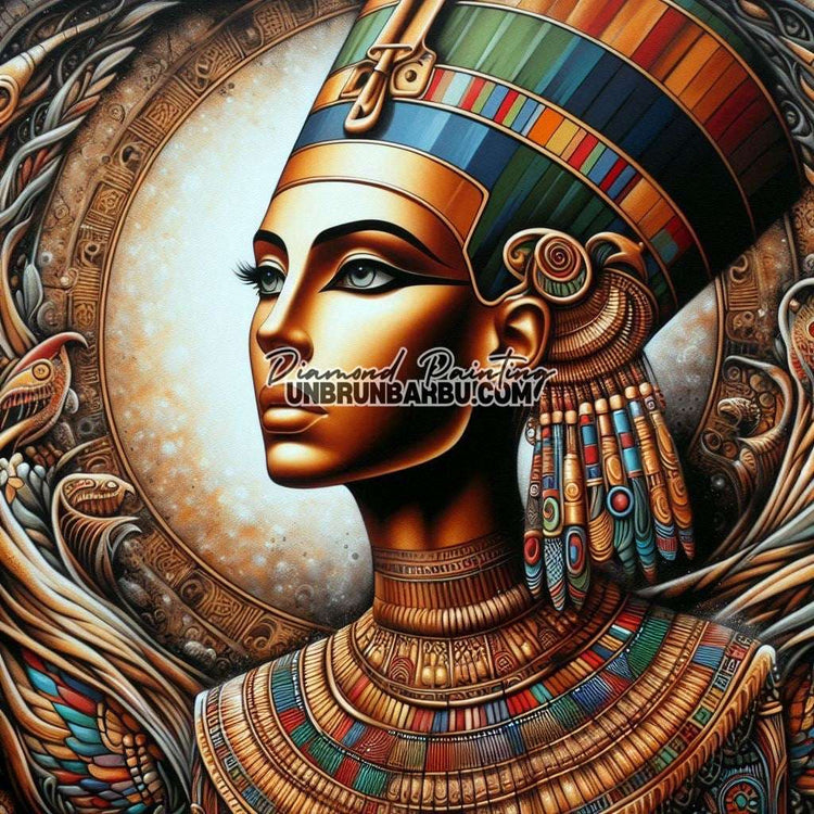 Néfertiti immortelle du Soleil (90cm x 90cm)