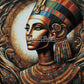 Néfertiti immortelle du Soleil (90cm x 90cm) - UnBrunBarbu