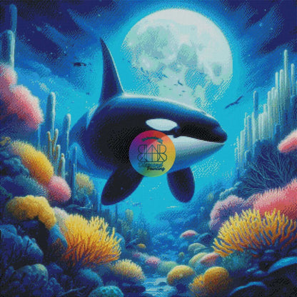 Orque Lunaire. (80cm x 80cm). - UnBrunBarbu