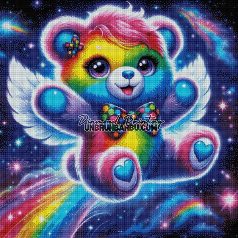 Ourson Magique du Cosmos (90cm x 90cm) - UnBrunBarbu