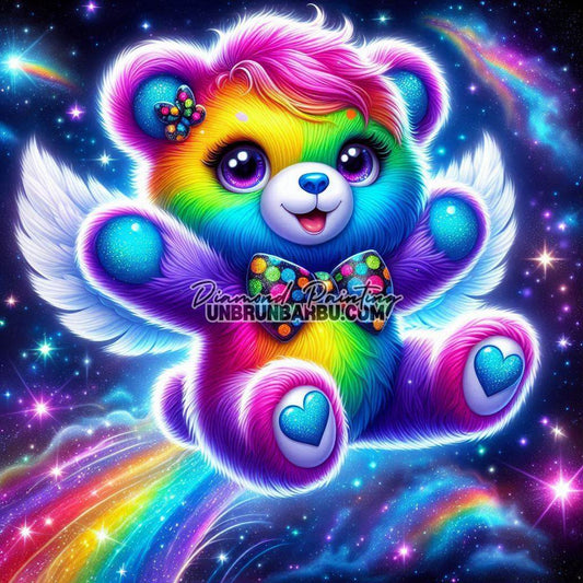Ourson Magique du Cosmos (90cm x 90cm) - UnBrunBarbu