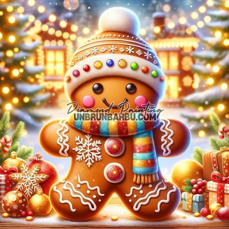 Pain d’Épices Magique de Noël (90cm x 90cm)