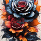 Palette Florale : Entre Ténèbres et Éclats. (40cm x 80cm). - UnBrunBarbu