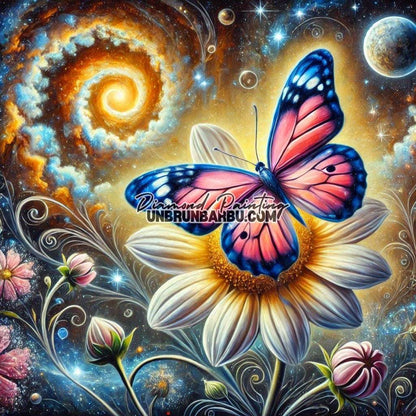 Papillon Astral (80cm x 80cm) - UnBrunBarbu