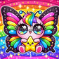 Papillon Magique de l’Arc - en - Ciel (50cm x 50cm) - UnBrunBarbu