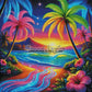 Paradis des Couleurs Oubliées (100cm x 100cm) - UnBrunBarbu