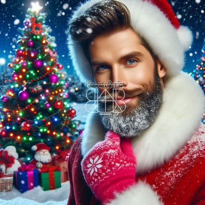 Père Noël Nouvelle Génération. (120cm x 120cm) - UnBrunBarbu