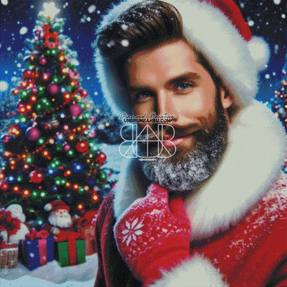 Père Noël Nouvelle Génération. (120cm x 120cm) - UnBrunBarbu