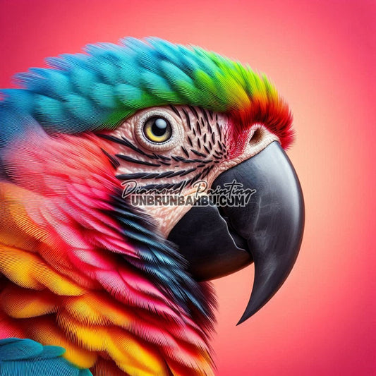 Perroquet des Couleurs Éternelles (80cm x 80cm) - UnBrunBarbu