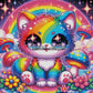 Petit Chaton des Merveilles (70cm x 70cm) - UnBrunBarbu