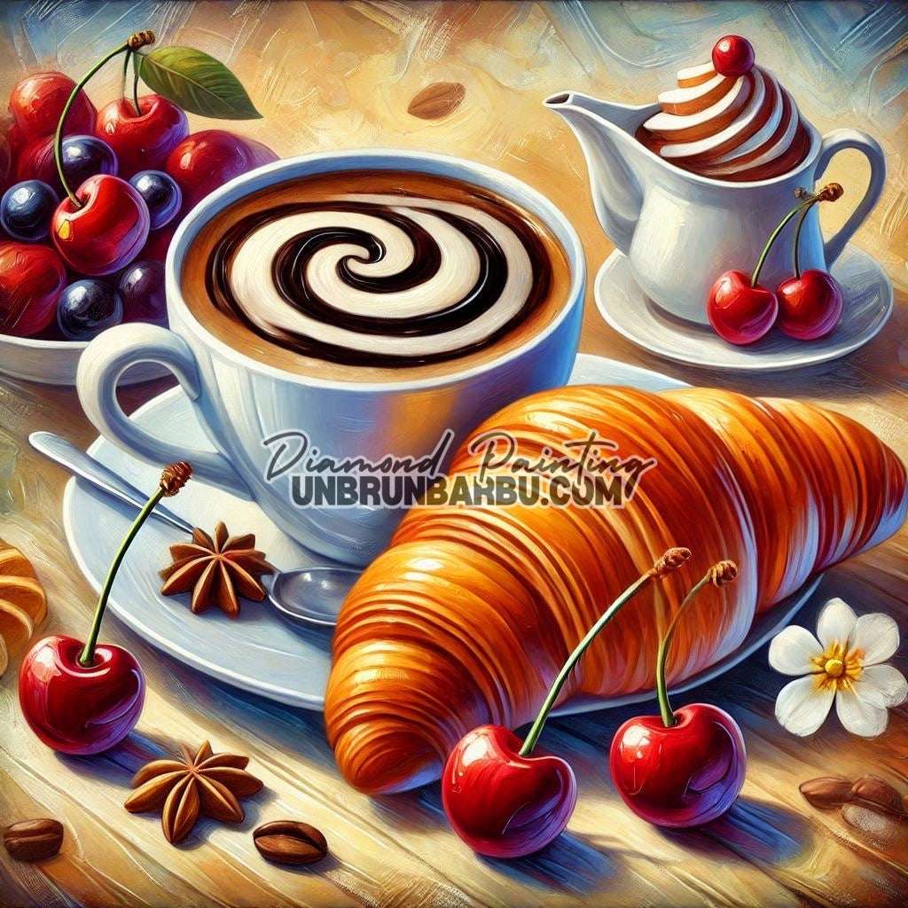 Petit - Déjeuner au Pays des Délices (80cm x 80cm) - UnBrunBarbu