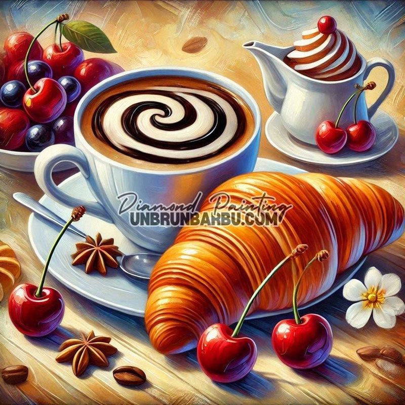 Petit - Déjeuner au Pays des Délices (80cm x 80cm) - UnBrunBarbu