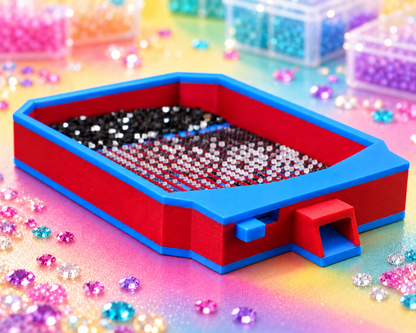 Plateau ClickFlow bleu et rouge avec bouchon coulissant integre
