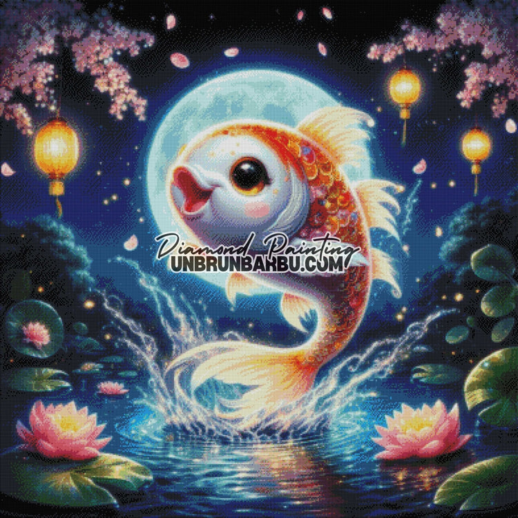 Poisson de Lune (100cm x 100cm) - UnBrunBarbu