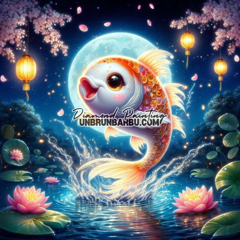 Poisson de Lune (100cm x 100cm) - UnBrunBarbu
