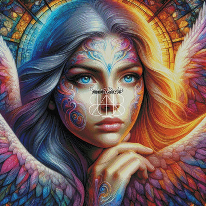 Présence Angélique Radieuse. (120cm x 120cm) - UnBrunBarbu