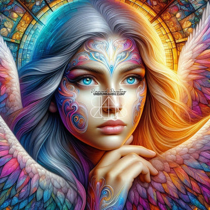 Présence Angélique Radieuse. (120cm x 120cm) - UnBrunBarbu